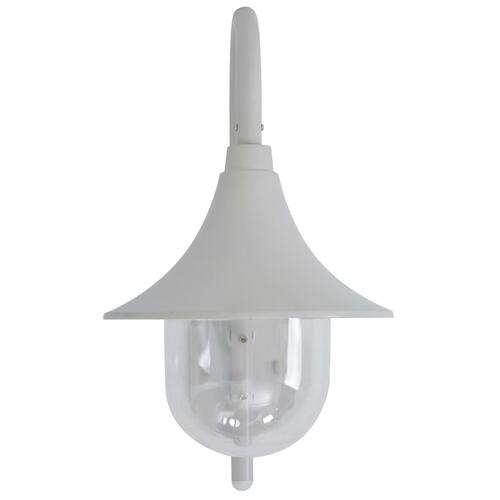 Havevæglampe E27 42 cm aluminium hvid