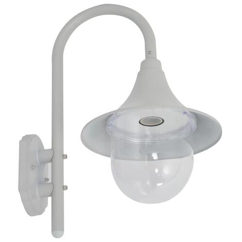 Havevæglampe E27 42 cm aluminium hvid