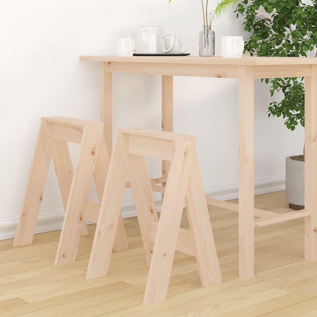 Taburetter 2 stk. 40x40x60 cm massivt fyrretræ