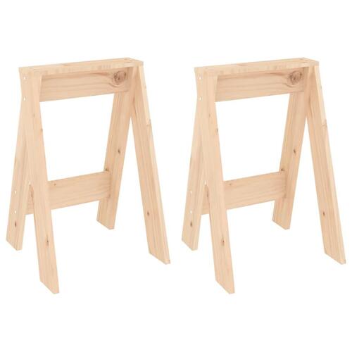 Taburetter 2 stk. 40x40x60 cm massivt fyrretræ