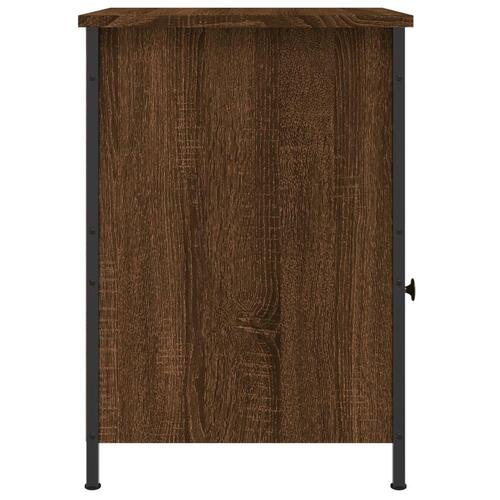 Sengeborde 2 stk. 40x42x60 cm konstrueret træ brunt egetræ