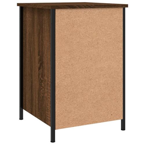 Sengeborde 2 stk. 40x42x60 cm konstrueret træ brunt egetræ