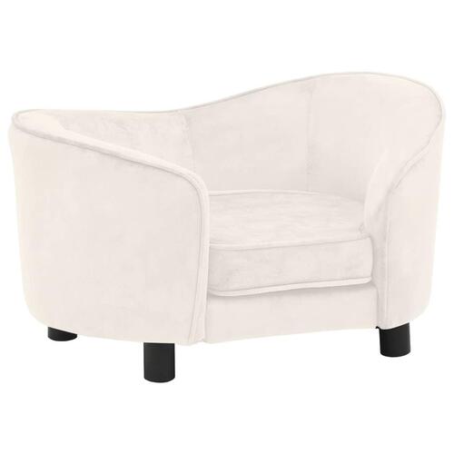 Hundesofa 69x49x40 cm plys cremefarvet