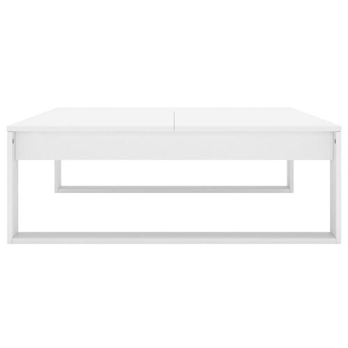 Sofabord 100x100x35 cm konstrueret træ hvid