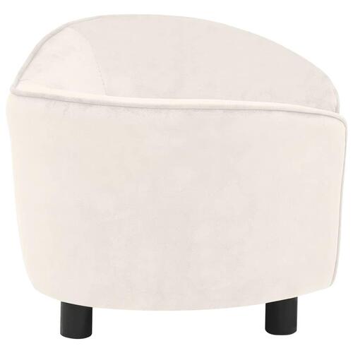 Hundesofa 69x49x40 cm plys cremefarvet