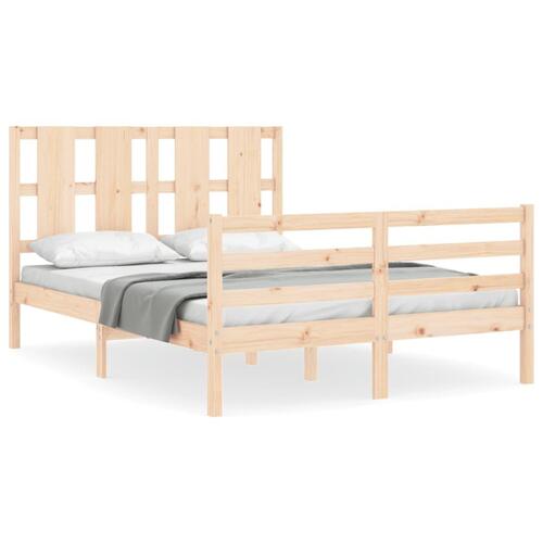 Sengeramme med sengegavl Small Double massivt træ