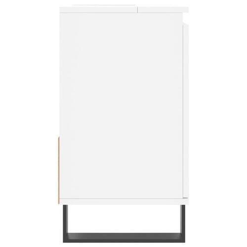 Badeværelsesskab 65x33x60 cm konstrueret træ hvid