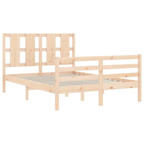 Sengeramme med sengegavl Small Double massivt træ