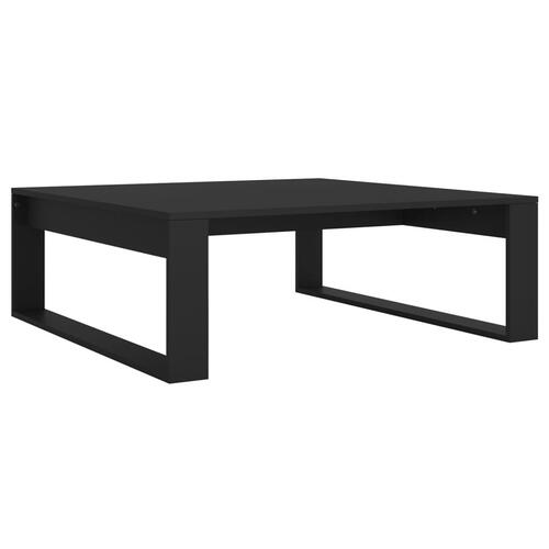 Sofabord 100x100x35 cm konstrueret træ sort