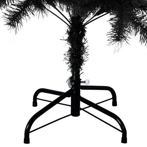 Kunstigt juletræ med fod 120 cm PVC sort