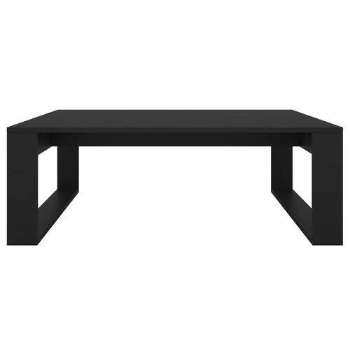 Sofabord 100x100x35 cm konstrueret træ sort