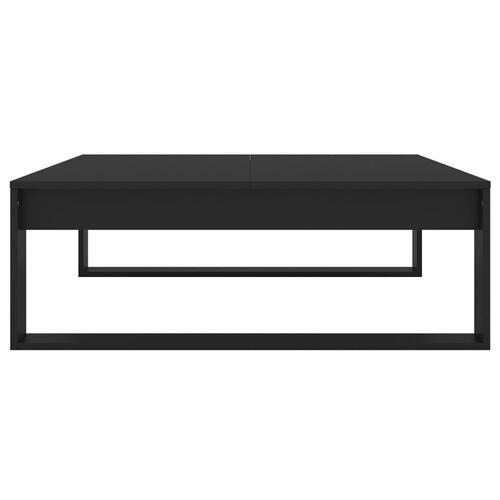 Sofabord 100x100x35 cm konstrueret træ sort