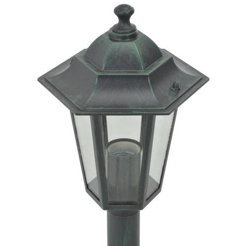 Havestolpelamper 6 stk. E27 110 cm aluminium mørkegrøn