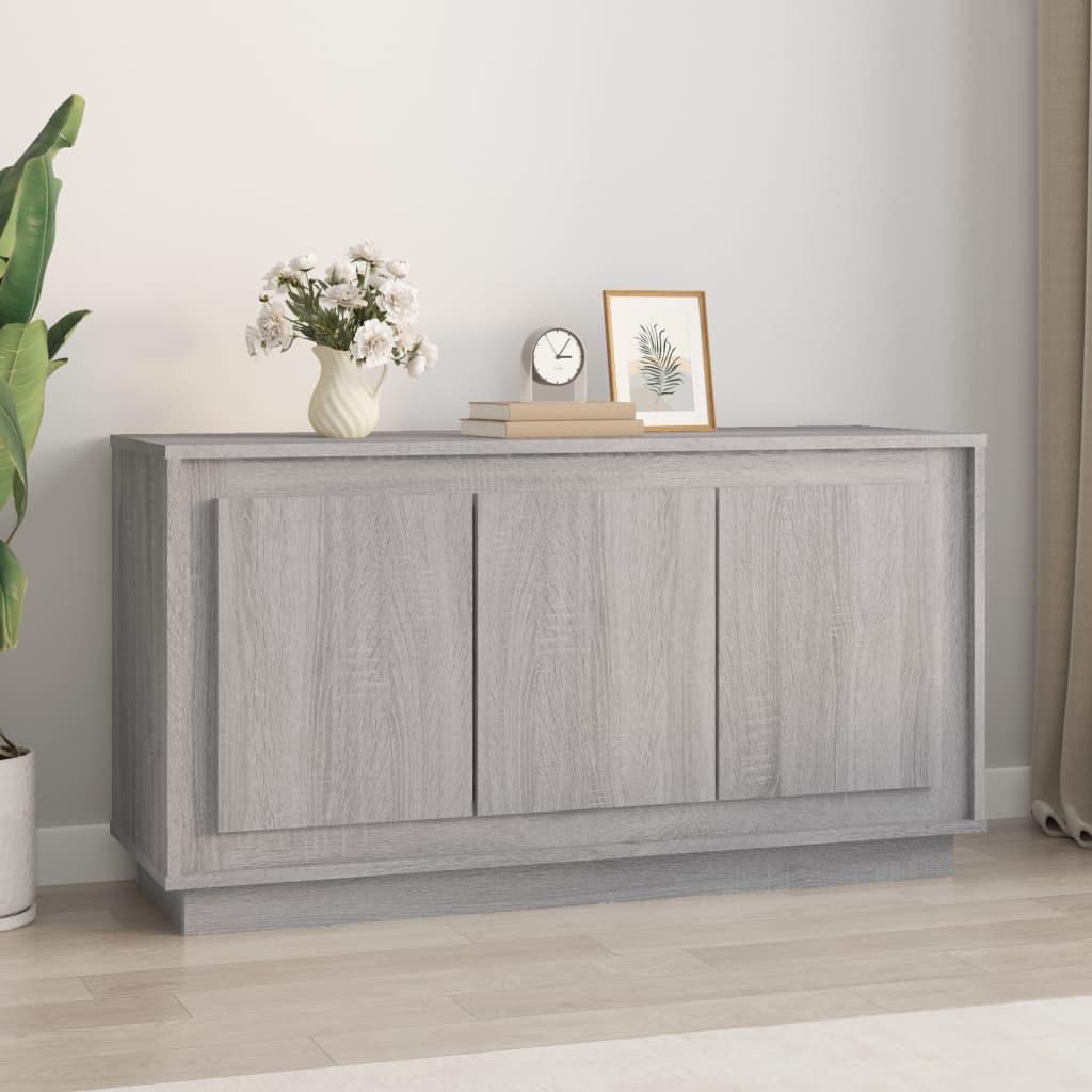 Skænk 102x35x55 cm konstrueret træ grå sonoma-eg