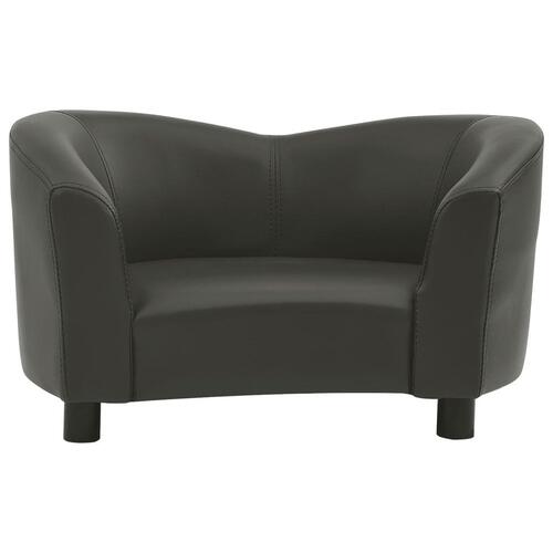 Hundesofa 67x41x39 cm kunstlæder mørkegrå