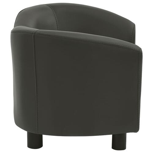 Hundesofa 67x41x39 cm kunstlæder mørkegrå
