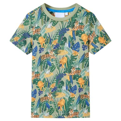 Kortærmet T-shirt til børn str. 140 flerfarvet
