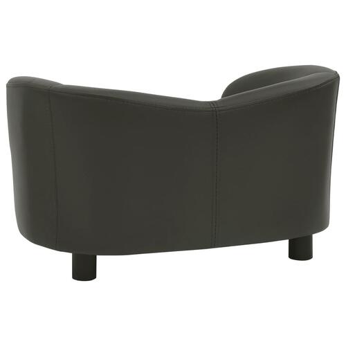 Hundesofa 67x41x39 cm kunstlæder mørkegrå