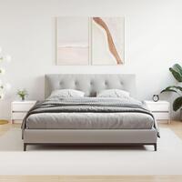 Sengeborde 2 stk. 40x31x35,5 cm massivt fyrretræ hvid