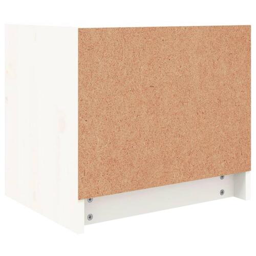 Sengeborde 2 stk. 40x31x35,5 cm massivt fyrretræ hvid
