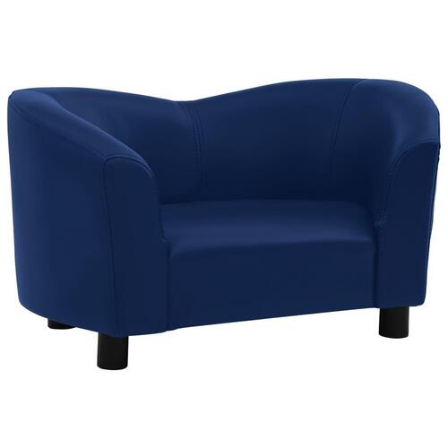 Hundesofa 67x41x39 cm kunstlæder blå