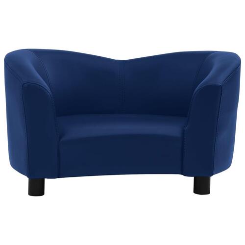 Hundesofa 67x41x39 cm kunstlæder blå