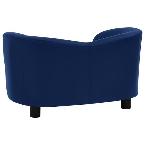Hundesofa 67x41x39 cm kunstlæder blå