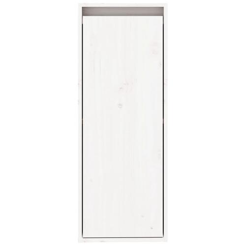 Vægskabe 2 stk. 30x30x80 cm massivt fyrretræ hvid