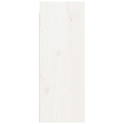 Vægskabe 2 stk. 30x30x80 cm massivt fyrretræ hvid