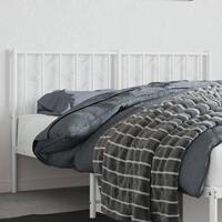 Sengegavl 150 cm metal hvid