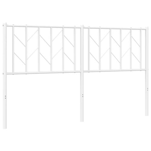 Sengegavl 150 cm metal hvid