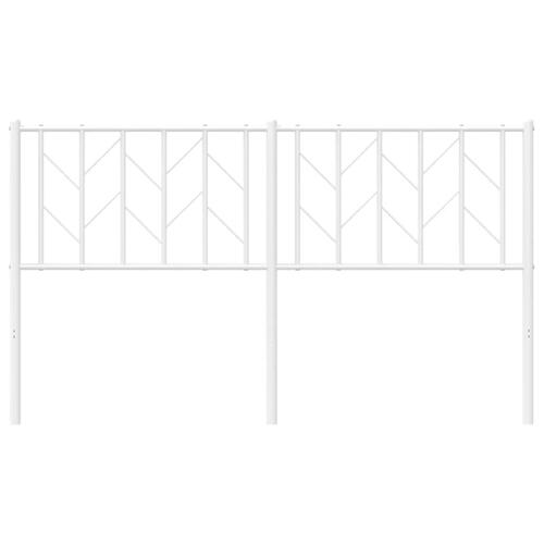 Sengegavl 150 cm metal hvid