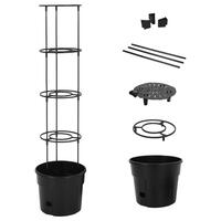 Plantekrukke til tomater Ø29,5x115 cm polypropylen antracitgrå