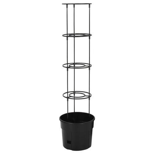 Plantekrukke til tomater Ø29,5x115 cm polypropylen antracitgrå