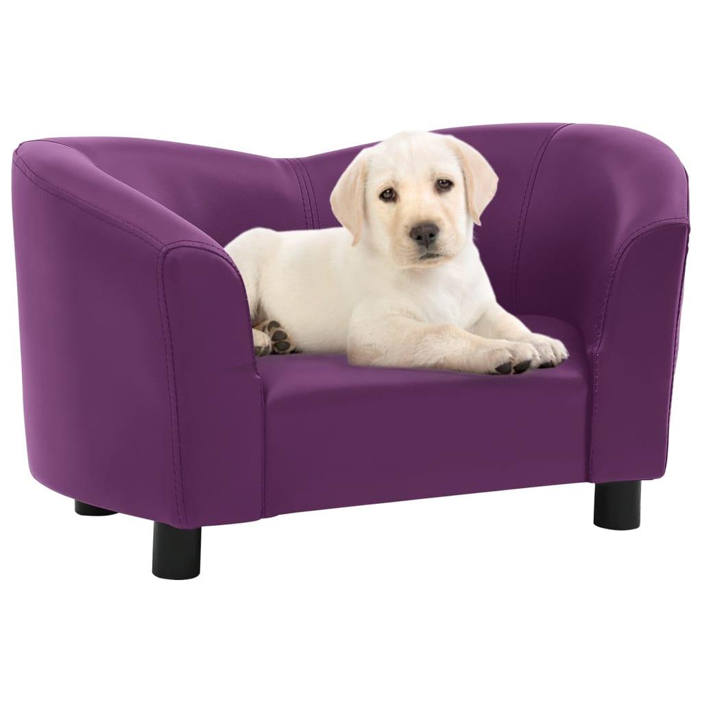 Hundesofa 67x41x39 cm kunstlæder bordeauxfarvet