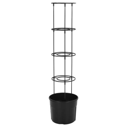 Plantekrukke til tomater Ø29,5x115 cm polypropylen antracitgrå