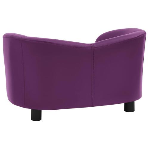 Hundesofa 67x41x39 cm kunstlæder bordeauxfarvet