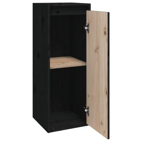 Vægskab 30x30x80 cm massivt fyrretræ sort