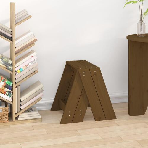 Taburetter 2 stk. 40x40x45 cm massivt fyrretræ gyldenbrun