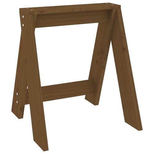 Taburetter 2 stk. 40x40x45 cm massivt fyrretræ gyldenbrun