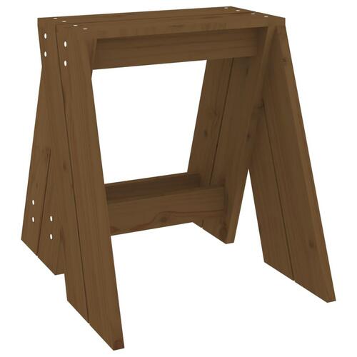 Taburetter 2 stk. 40x40x45 cm massivt fyrretræ gyldenbrun