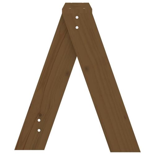 Taburetter 2 stk. 40x40x45 cm massivt fyrretræ gyldenbrun