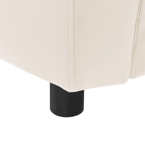 Hundesofa 67x41x39 cm kunstlæder cremefarvet