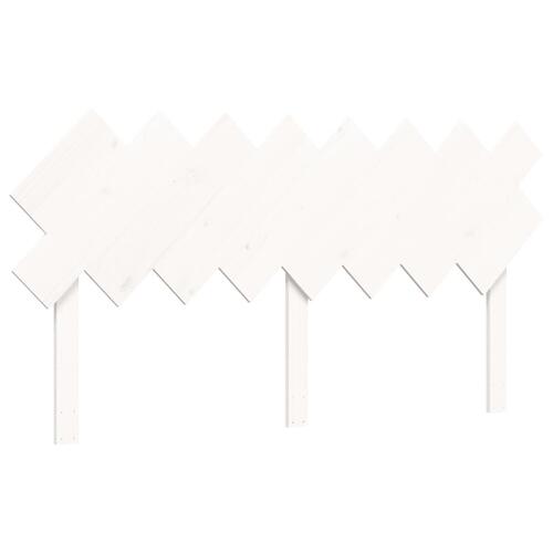 Sengeramme med sengegavl 160x200 cm massivt træ hvid