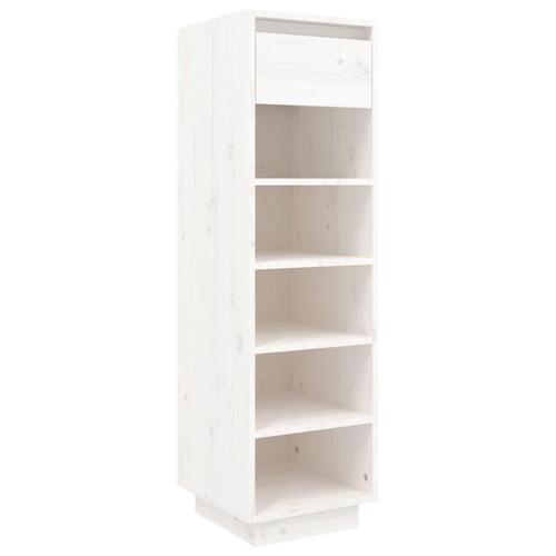 Skoreol 30x34x105 cm massivt fyrretræ hvid