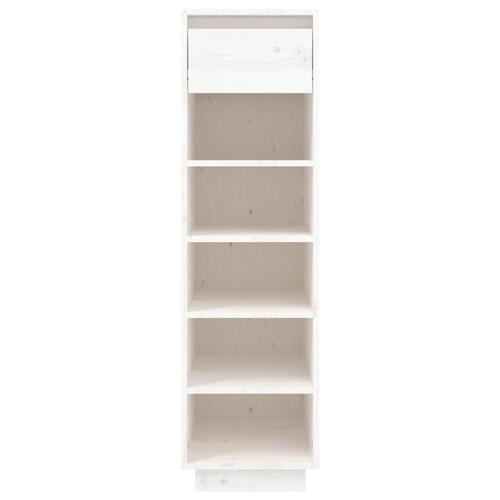Skoreol 30x34x105 cm massivt fyrretræ hvid