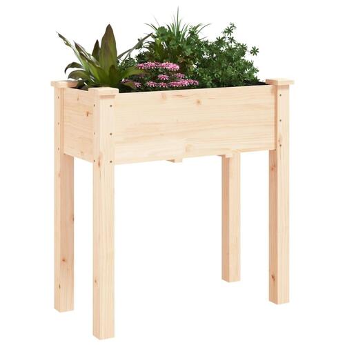 Plantekasse med foring 71x37x76 cm massivt fyrretræ