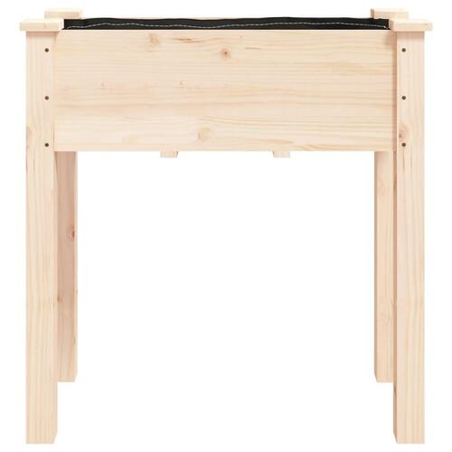 Plantekasse med foring 71x37x76 cm massivt fyrretræ