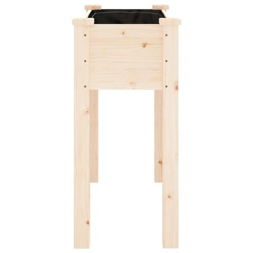 Plantekasse med foring 71x37x76 cm massivt fyrretræ