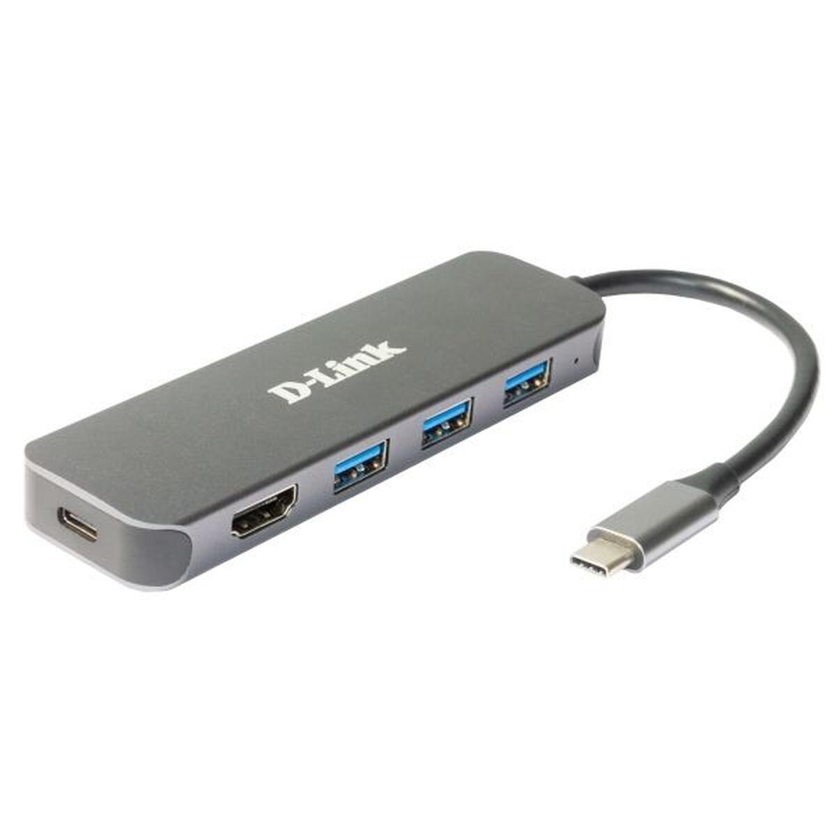 USB Hub D-Link DUB-2333 Grå 60 W